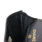 Chanel CC Logo Mini Pouch Multi Case Lip Caviar Leather Black Gold — view 5