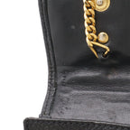 Chanel CC Logo Mini Pouch Multi Case Lip Caviar Leather Black Gold — view 6