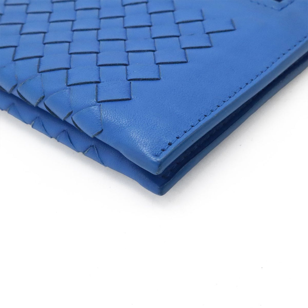 Bottega Veneta Intrecciato Clutch Leather Blue — view 3