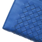 Bottega Veneta Intrecciato Clutch Leather Blue — view 4