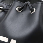 Fendi Logo Mon Tresor Mini Bag Drawstring 2-Way Leather Black Silver — view 4