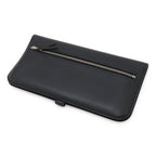 Hermes Dogon Rectoverso Long Bifold Wallet Veau Swift Black Silver — view 2