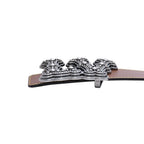 Louis Vuitton Belt LV Reversible Brown Metal Silver — view 5