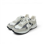 Celine Sneakers Mesh Suede Leather White Gray Logo