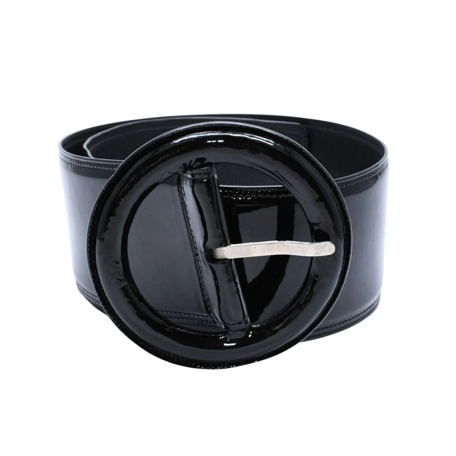 Saint Laurent YSL Buckle Belt Black Mrc 70 06 Silver — view 2
