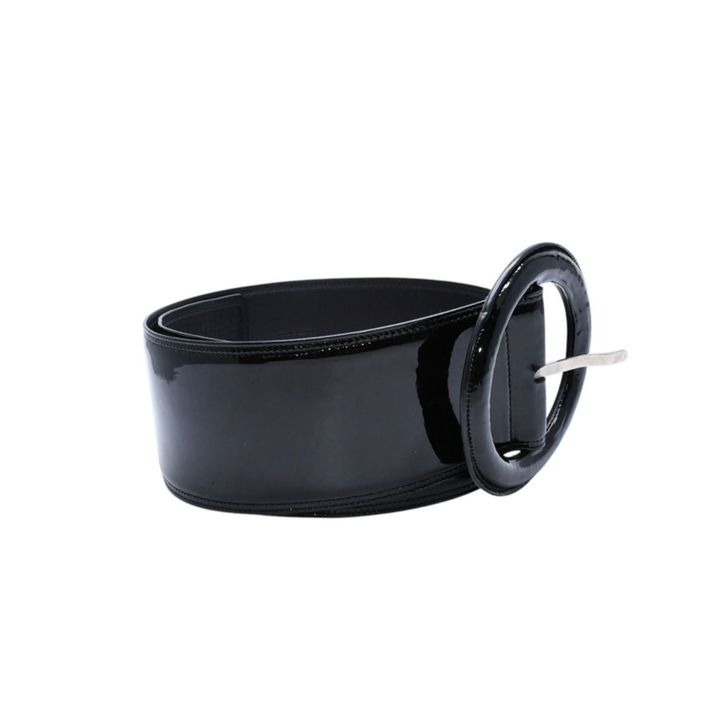 Saint Laurent YSL Buckle Belt Black Mrc 70 06 Silver — view 3