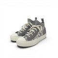 Dior Walk'n' Sneakers Fabric Leather Gray Ivory Logo Knit