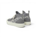 Dior Walk'n' Sneakers Fabric Leather Gray Ivory Logo Knit — view 4