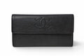 Chanel Wallet Caviar Leather Black CC Logo