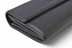 Chanel Wallet Caviar Leather Black CC Logo — view 6