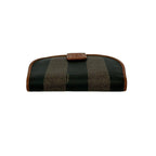 Fendi Vintage Pecan Pattern FF Logo Wallet Leather Bifold Mini Brown — view 6