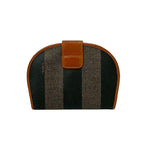 Fendi Vintage Pecan Pattern FF Logo Wallet Leather Bifold Mini Brown — view 2