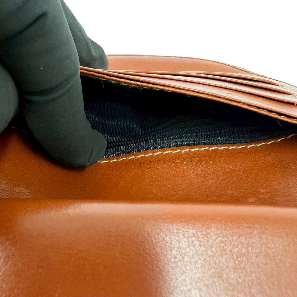 Fendi Vintage Pecan Pattern FF Logo Wallet Leather Bifold Mini Brown — view 9