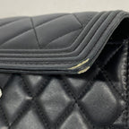Chanel Wallet Boy Lambskin Black Silver — view 7