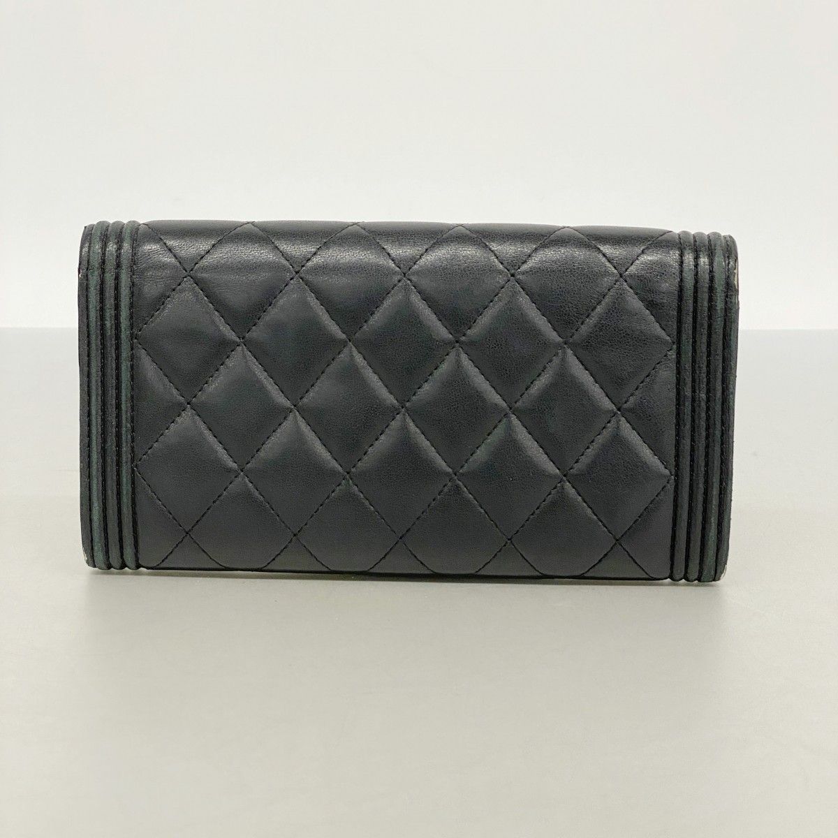 Chanel Wallet Boy Lambskin Black Silver — view 9