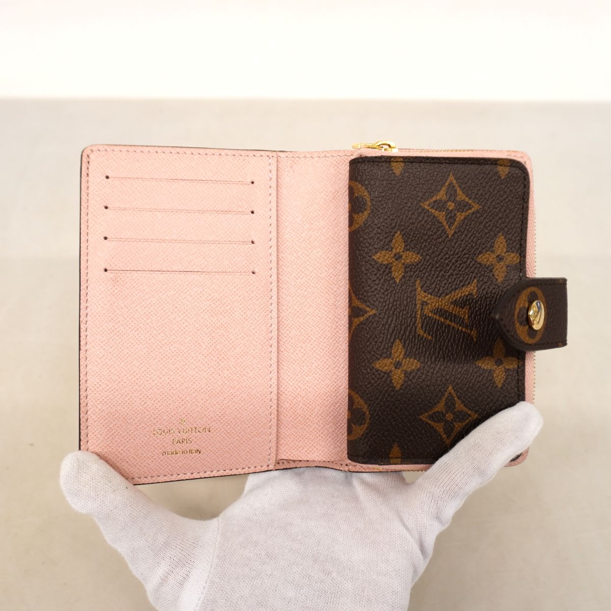 Louis Vuitton Wallet Monogram Portefeuille Juliette Brown Rose Velours — view 3