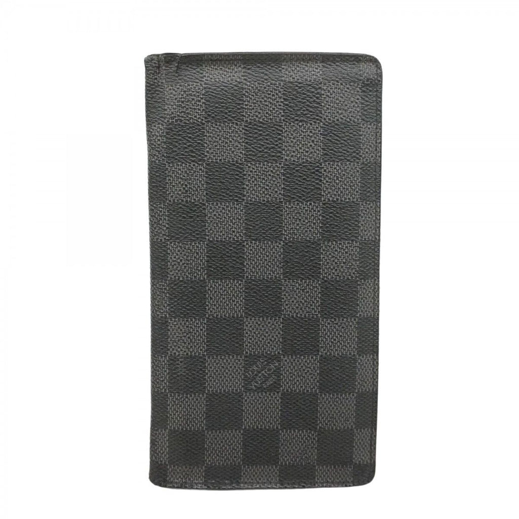 Louis Vuitton Wallet Damier Graphite Portefeuille Brazza Black