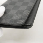 Louis Vuitton Wallet Damier Graphite Portefeuille Brazza Black — view 9