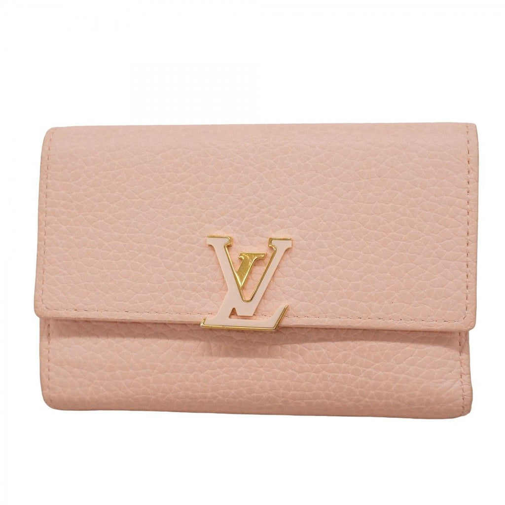 Louis Vuitton Trifold Wallet Taurillon Portefeuille Capucines Compact Rose
