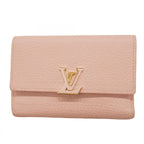 Louis Vuitton Trifold Wallet Taurillon Portefeuille Capucines Compact Rose