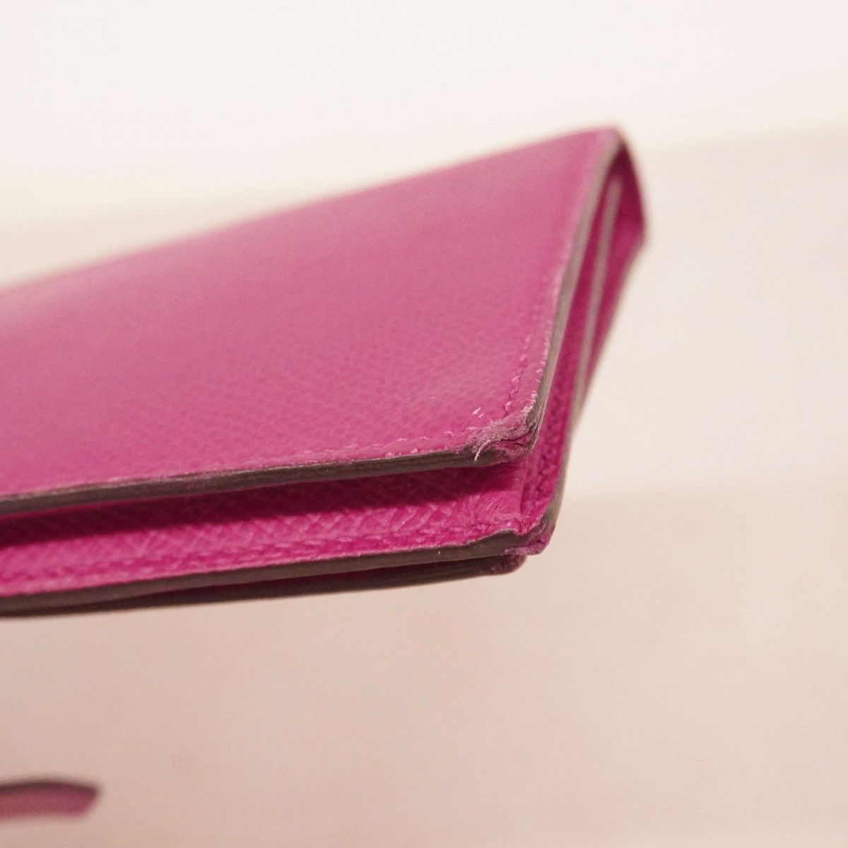 Hermes Wallet Bearn Souffle Veau Epsom Rosepurple Silver — view 8