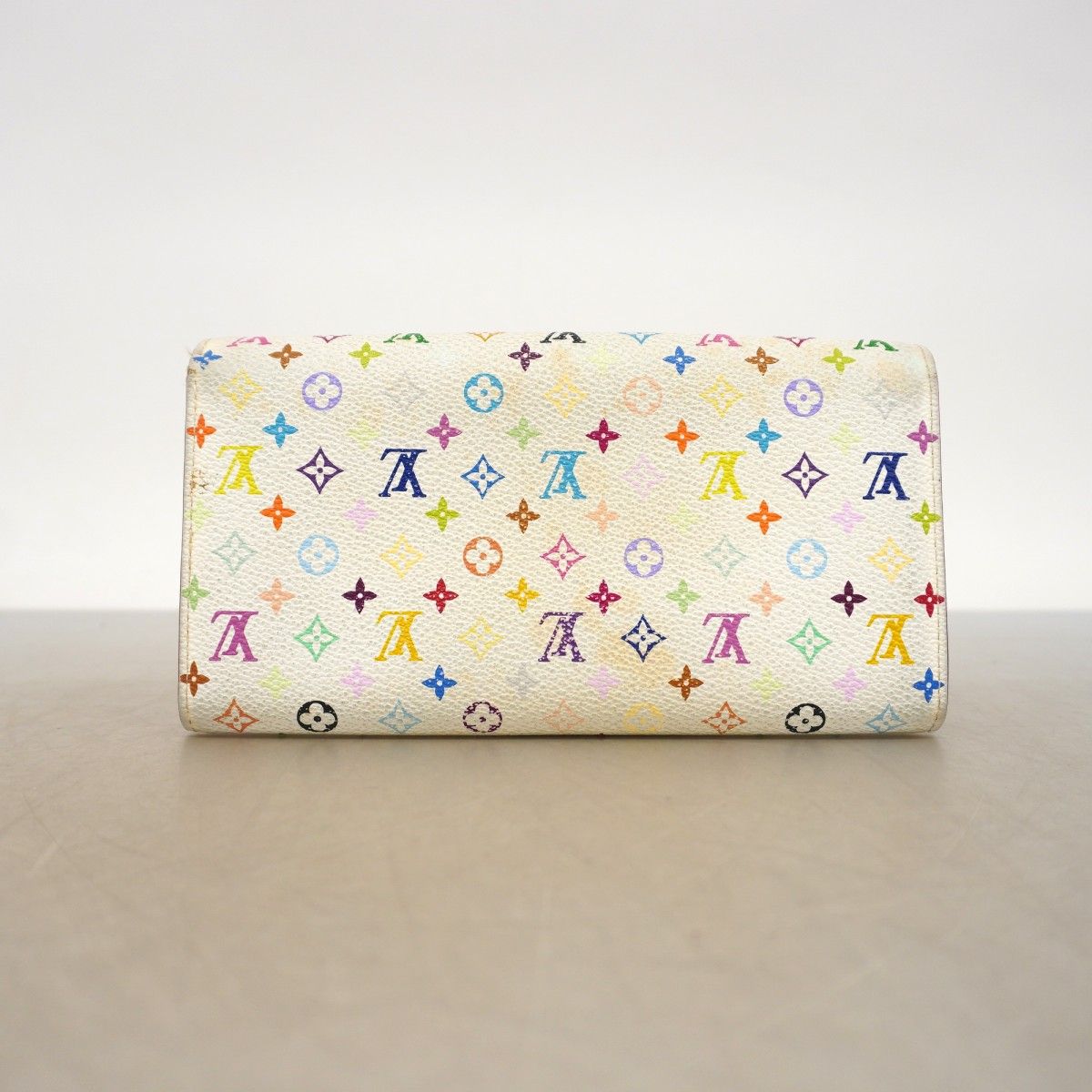 Louis Vuitton Wallet Monogram Multicolor Portefeuille Sarah Blanc — view 9