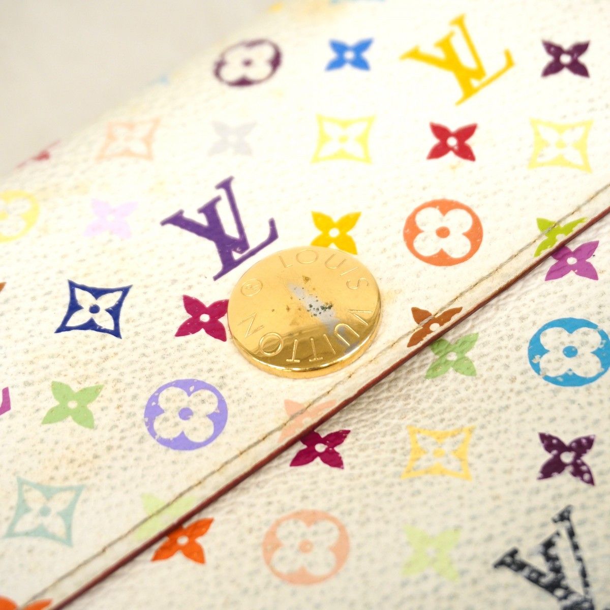 Louis Vuitton Wallet Monogram Multicolor Portefeuille Sarah Blanc — view 7