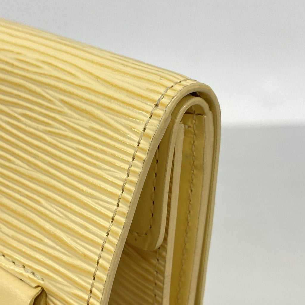 Louis Vuitton Trifold Wallet Epi Porte-Monnaie Elastic Vanilla — view 6