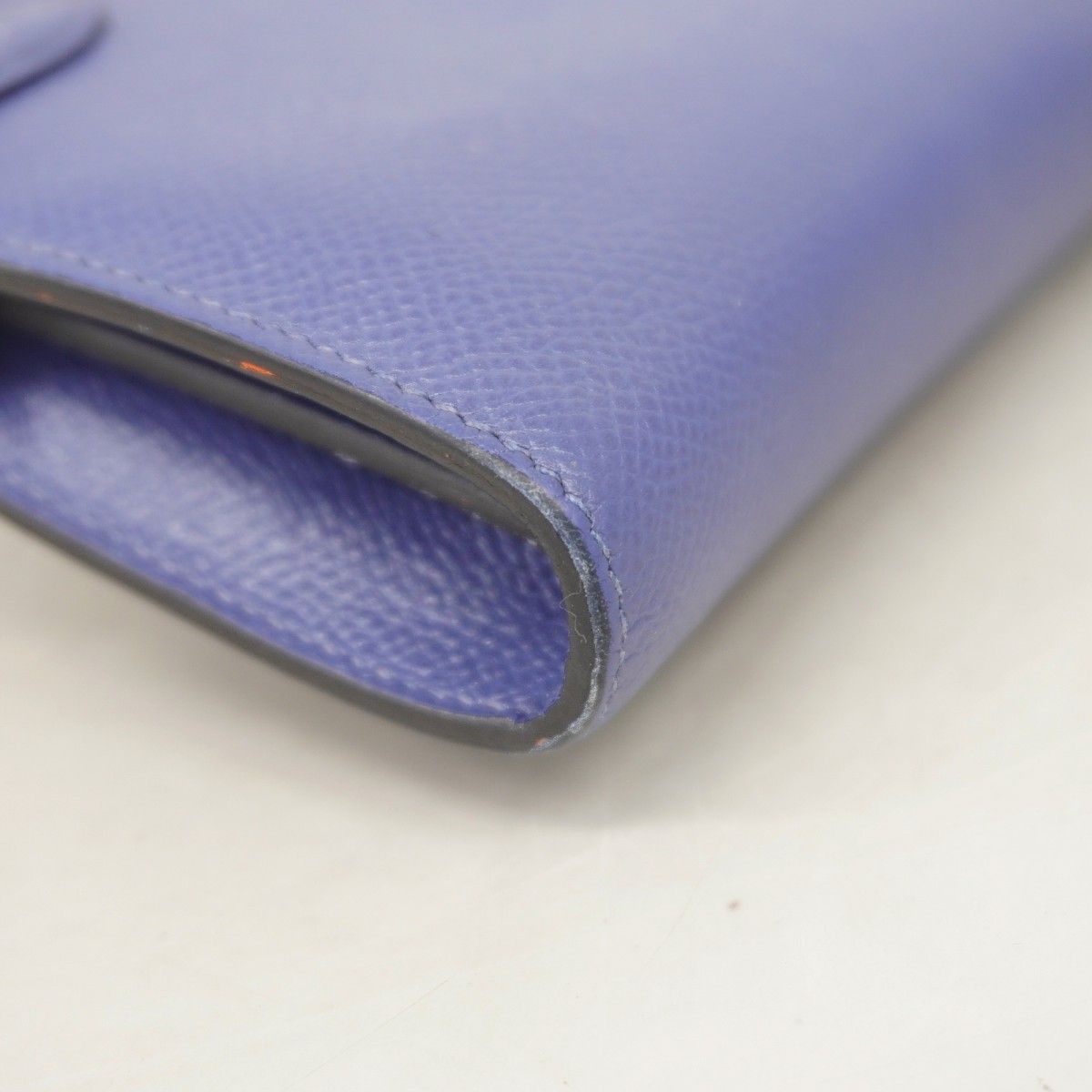 Hermes Wallet Kelly Verso Veau Epsom Blue Brighton Capucines Silver — view 5