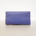 Hermes Wallet Kelly Verso Veau Epsom Blue Brighton Capucines Silver — view 8