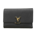 Louis Vuitton Trifold Wallet Taurillon Portefeuille Capucines Compact Noir