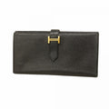 Hermes Wallet Bearn Souffle Chevre Misor Black Gold
