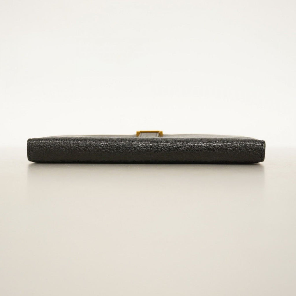 Hermes Wallet Bearn Souffle Chevre Misor Black Gold — view 3