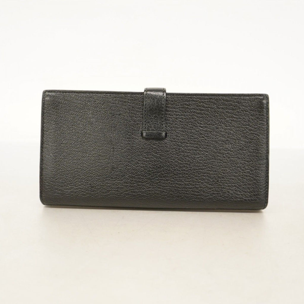 Hermes Wallet Bearn Souffle Chevre Misor Black Gold — view 9