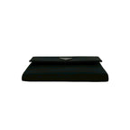 Prada Triangle Logo Tessuto Nylon Leather Trifold Wallet Black — view 6