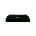 Prada Triangle Logo Tessuto Nylon Leather Trifold Wallet Black — view 3