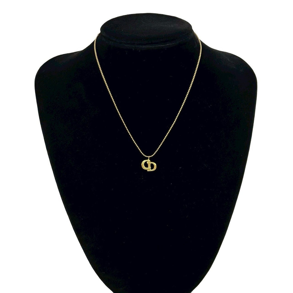 Dior Vintage CD Logo Necklace Gold — view 2