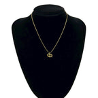 Dior Vintage CD Logo Necklace Gold — view 2