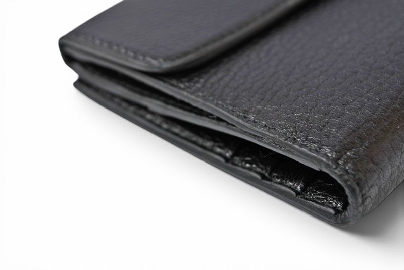Prada Wallet Trifold Fold Antique Metal Nero Black — view 6