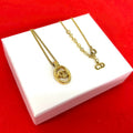 Dior Vintage CD Logo Pendant Gold