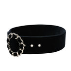 Chanel Belt Velvet Velour 65/26 Black Gold — view 2