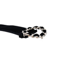 Chanel Belt Velvet Velour 65/26 Black Gold — view 8