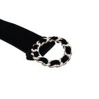 Chanel Belt Velvet Velour 65/26 Black Gold — view 7
