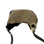 Gucci Logo GG Pattern Canvas Leather Shoulder Bag Brown Beige — view 4