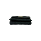 Chanel Card with Boy CC Logo Caviar Leather Trifold Wallet Black — view 6