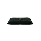 Chanel CC Logo Caviar Leather Card Case Black — view 6