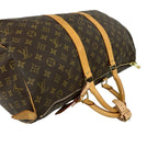 Louis Vuitton Keepall 45 Monogram Leather Boston Bag Brown with Lock — view 4