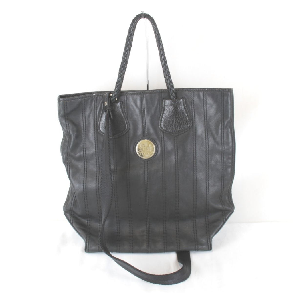 Celine 2-Way Tote Sc Leather Black