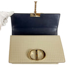 Dior 30 Montaigne 2-Way Chain Shoulder Bag Patent Leather Beige Cream CD Logo — view 4