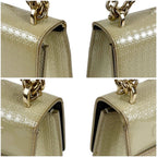 Dior 30 Montaigne 2-Way Chain Shoulder Bag Patent Leather Beige Cream CD Logo — view 6